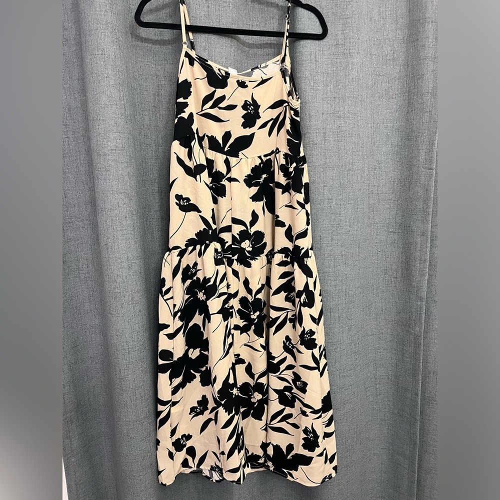 Verdusa Women's Floral Print Ruffle Hem Sleeveless A Line Swing Cami Long Dress - Picture 8 of 8